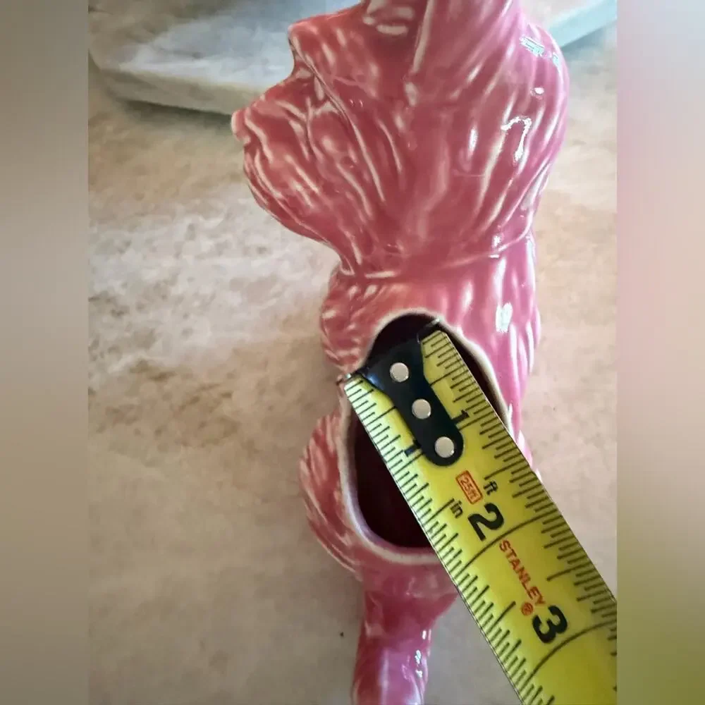 Vintage 50’s pink ceramic Scotty Dog planter